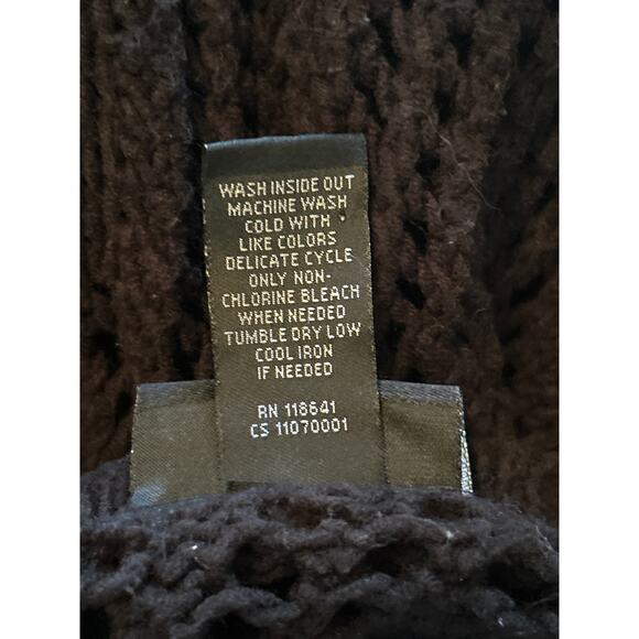 VGUC Lane Bryant Open Weave Black Sweater 3/4 Sleeves V Neck Size 14-20 - Picture 5 of 6